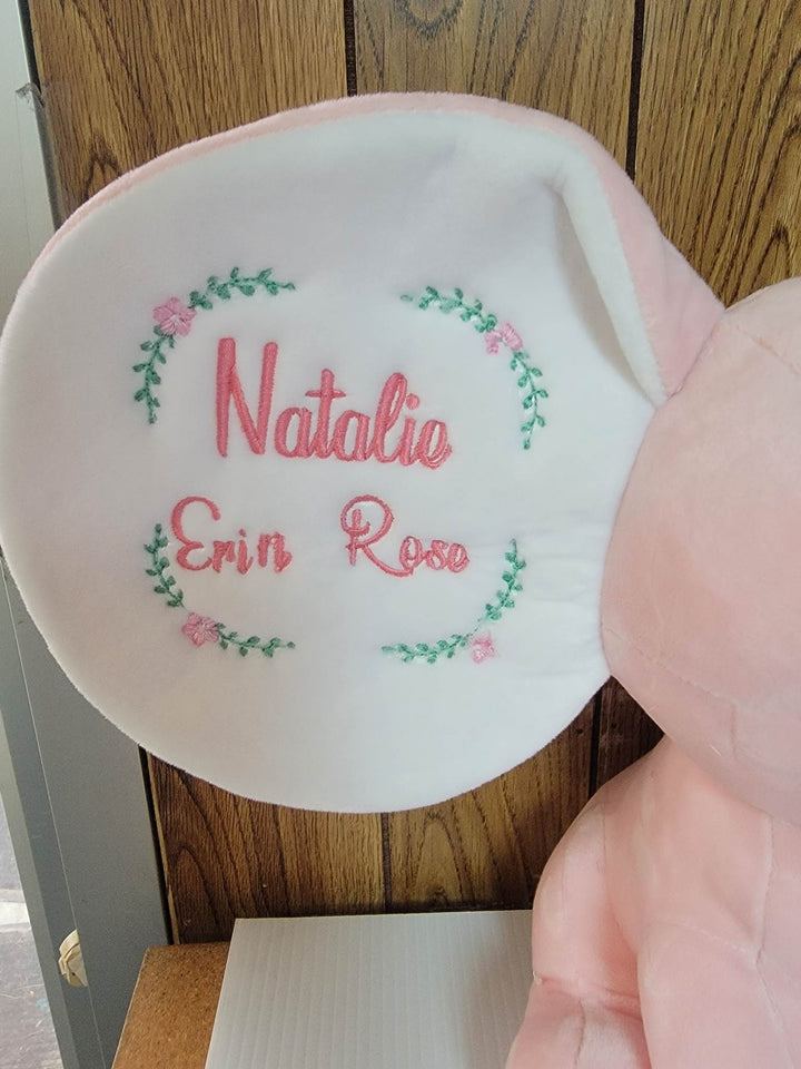 Personalized Birth Announcement Plush Elephant