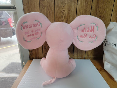 Personalized Birth Announcement Plush Elephant