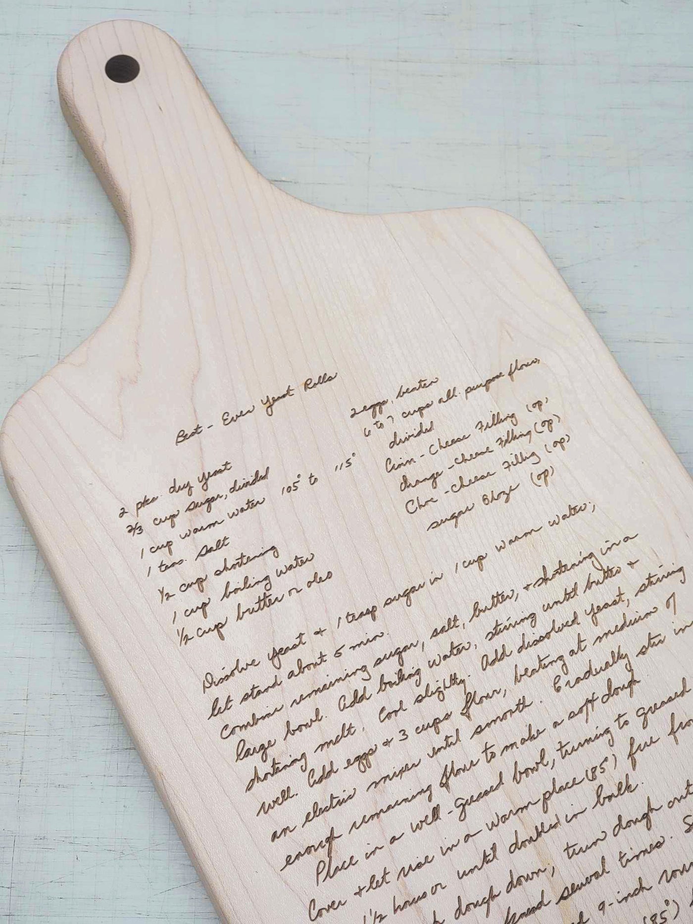 Handwritten Recipe Engraved Cutting Board, Custom Charcuterie Board