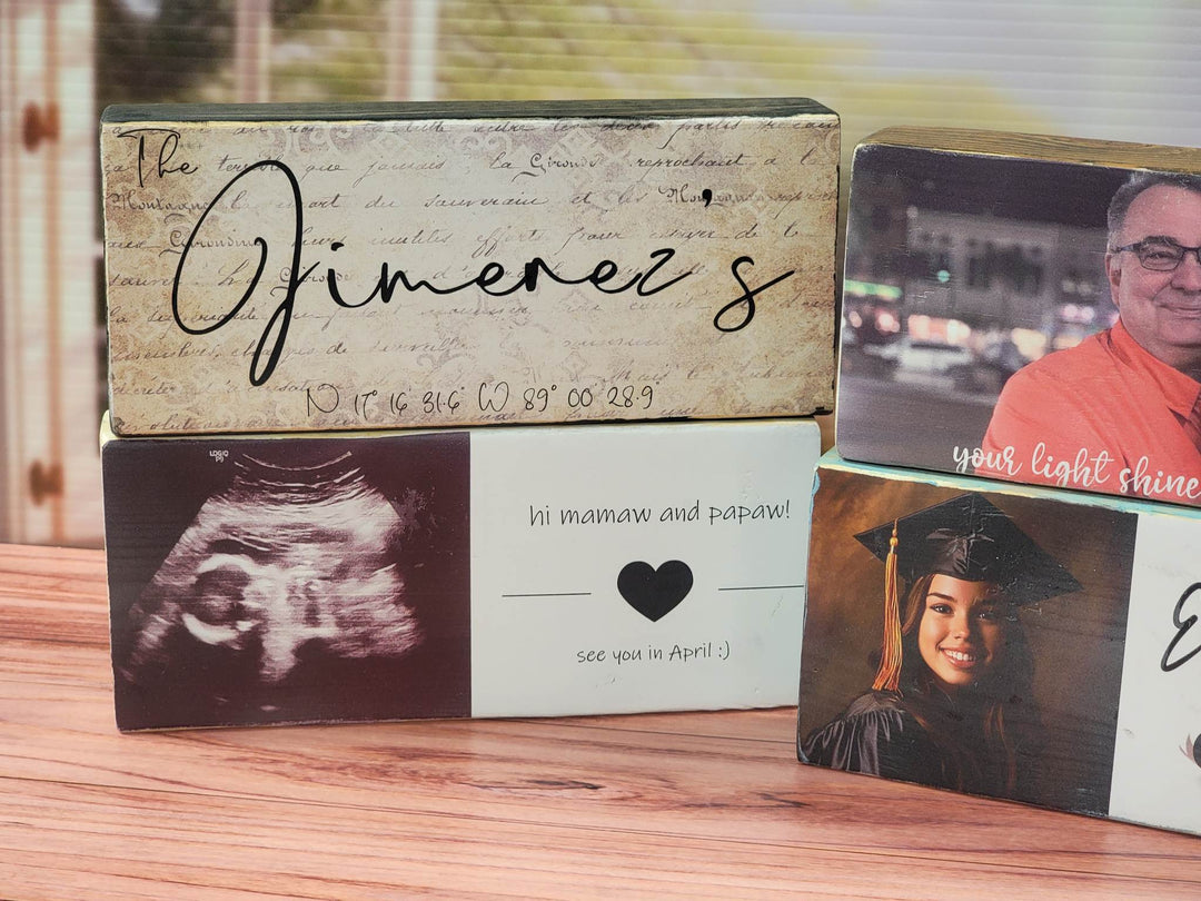 Personalized Photo on Wood Block