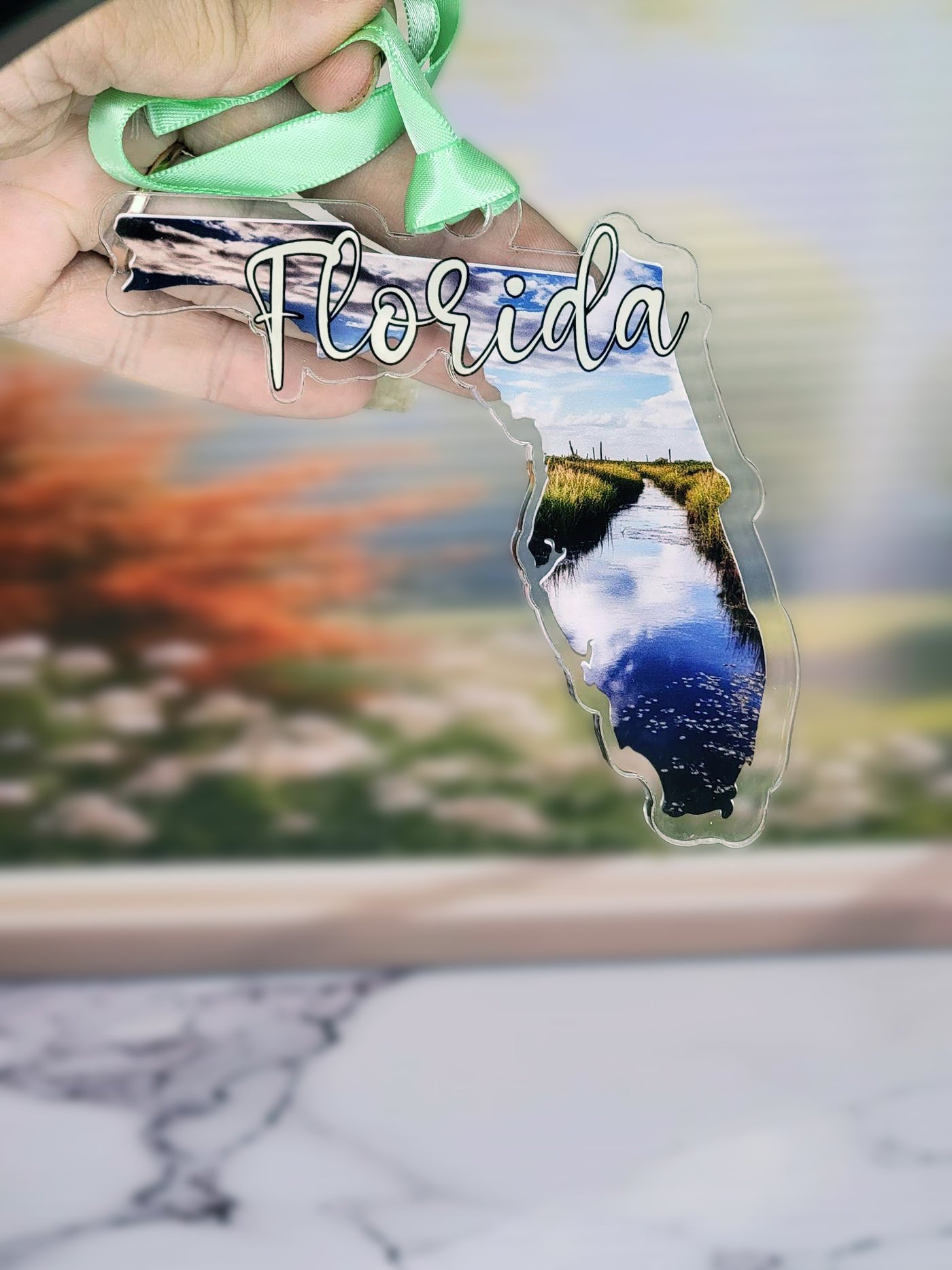 Florida Shaped Acrylic Ornament