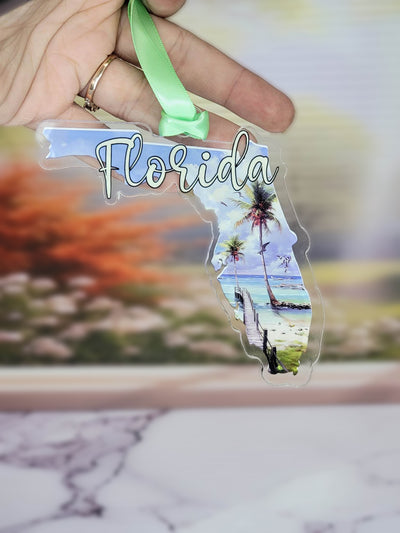 Florida Shaped Acrylic Ornament