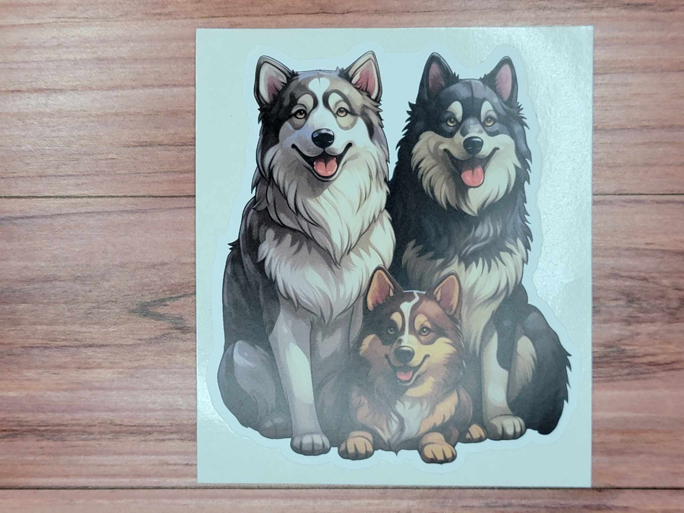 Husky Trio Vinyl Decal Sticker