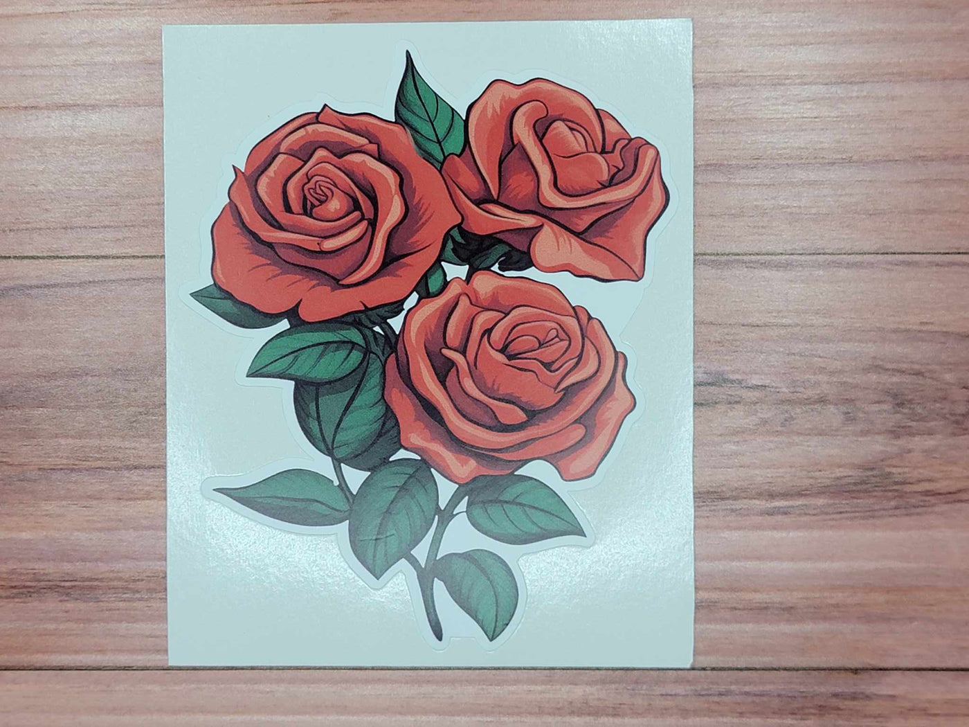 Red Roses Vinyl Decal Sticker