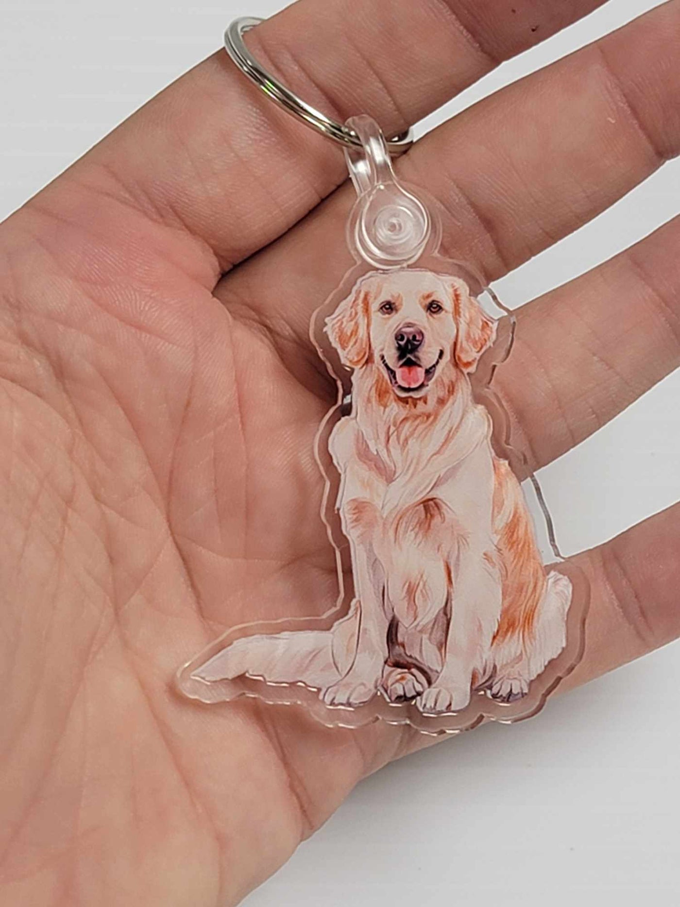 Golden Retriever Acrylic Keychain