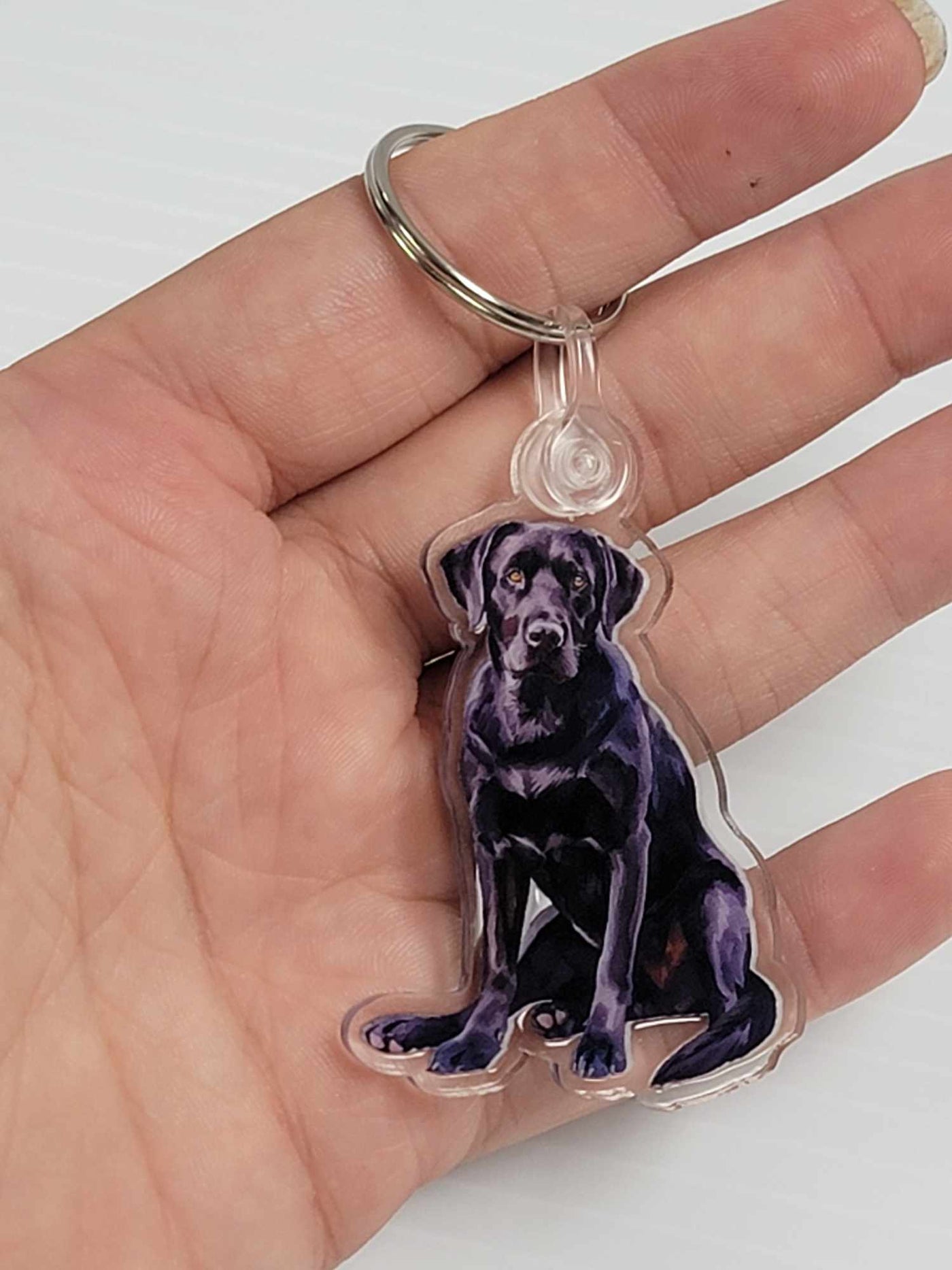 Black Labrador Acrylic Keychain