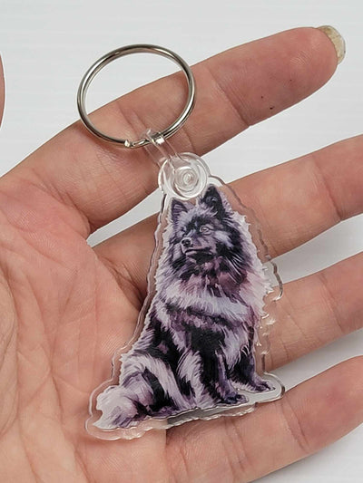 Keeshond Acrylic Keychain