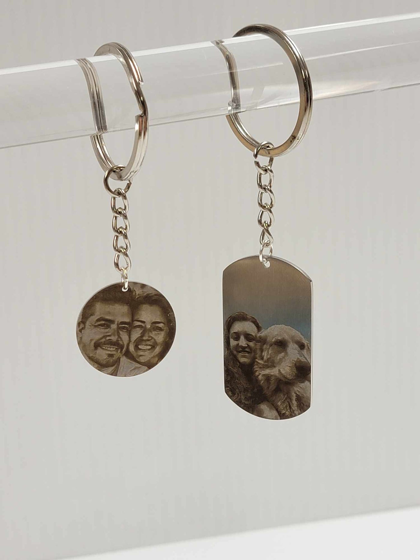 Custom Laser Engraved 1" Stainless Steel Pendant or Dog Tag - Perfect for Necklaces or Keychains