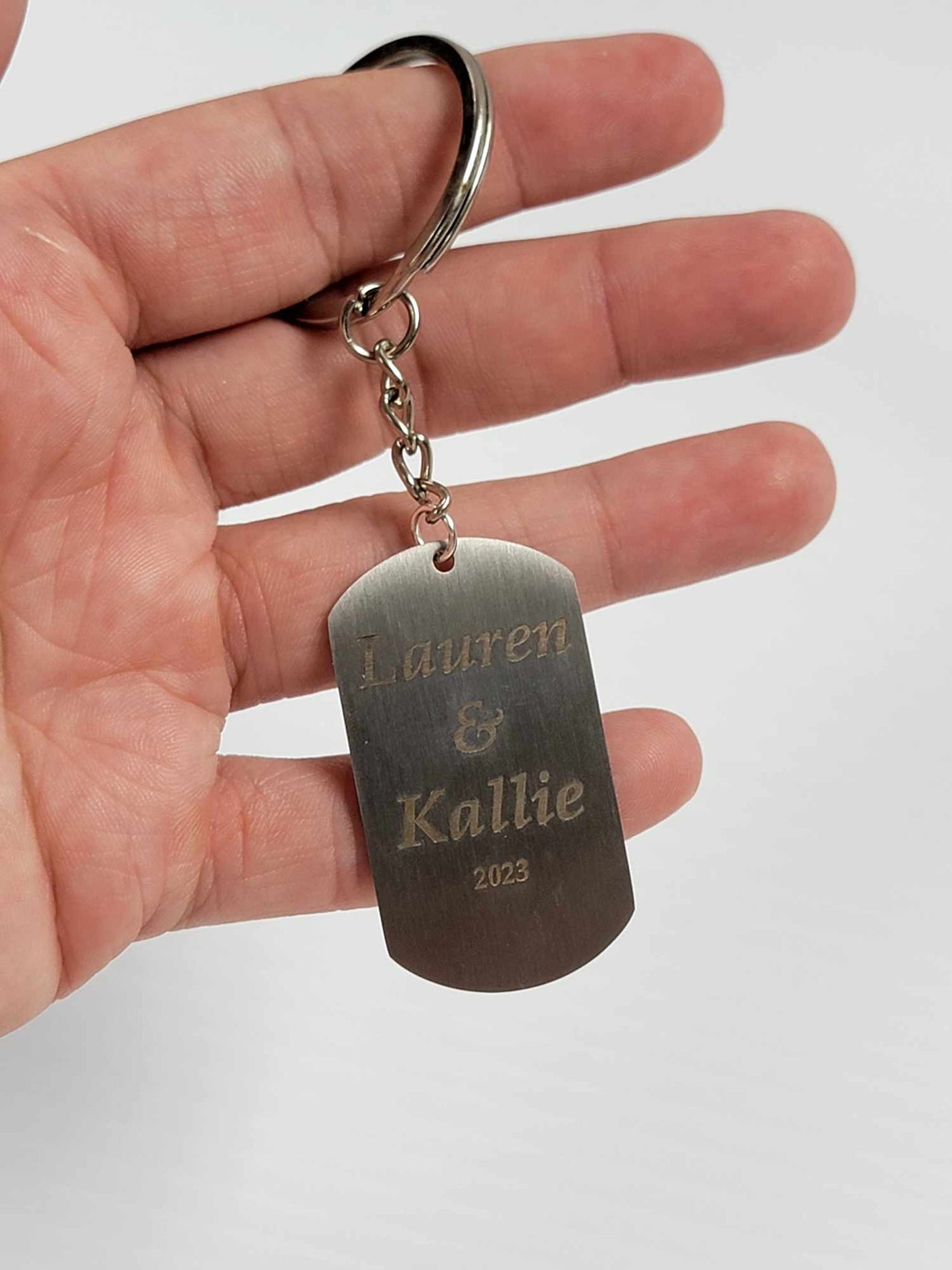 Custom Laser Engraved 1" Stainless Steel Pendant or Dog Tag - Perfect for Necklaces or Keychains