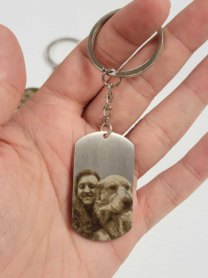Custom Laser Engraved 1" Stainless Steel Pendant or Dog Tag - Perfect for Necklaces or Keychains