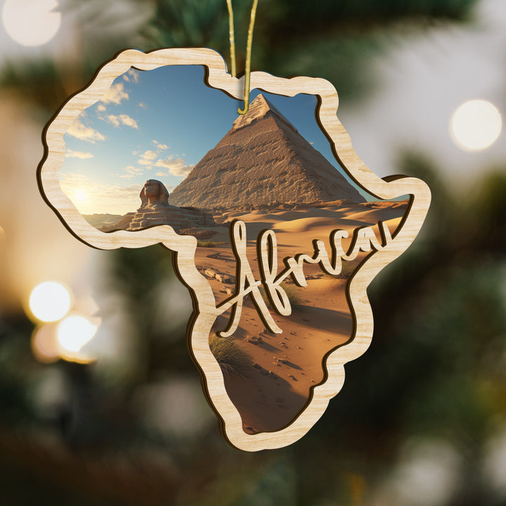 Africa Wood Ornament