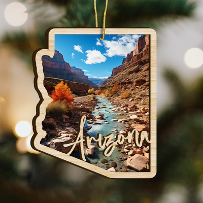 Arizona State Wood Ornament