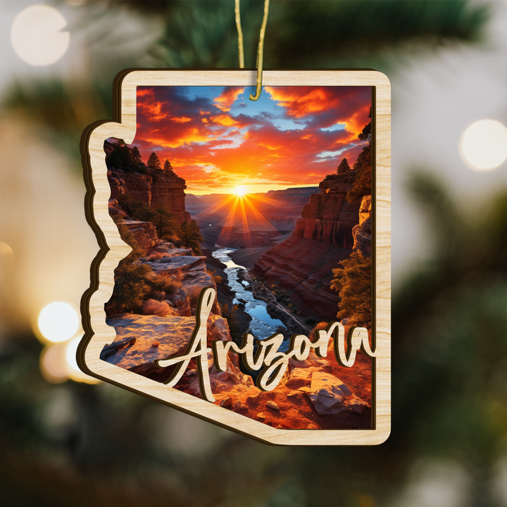 Arizona State Wood Ornament