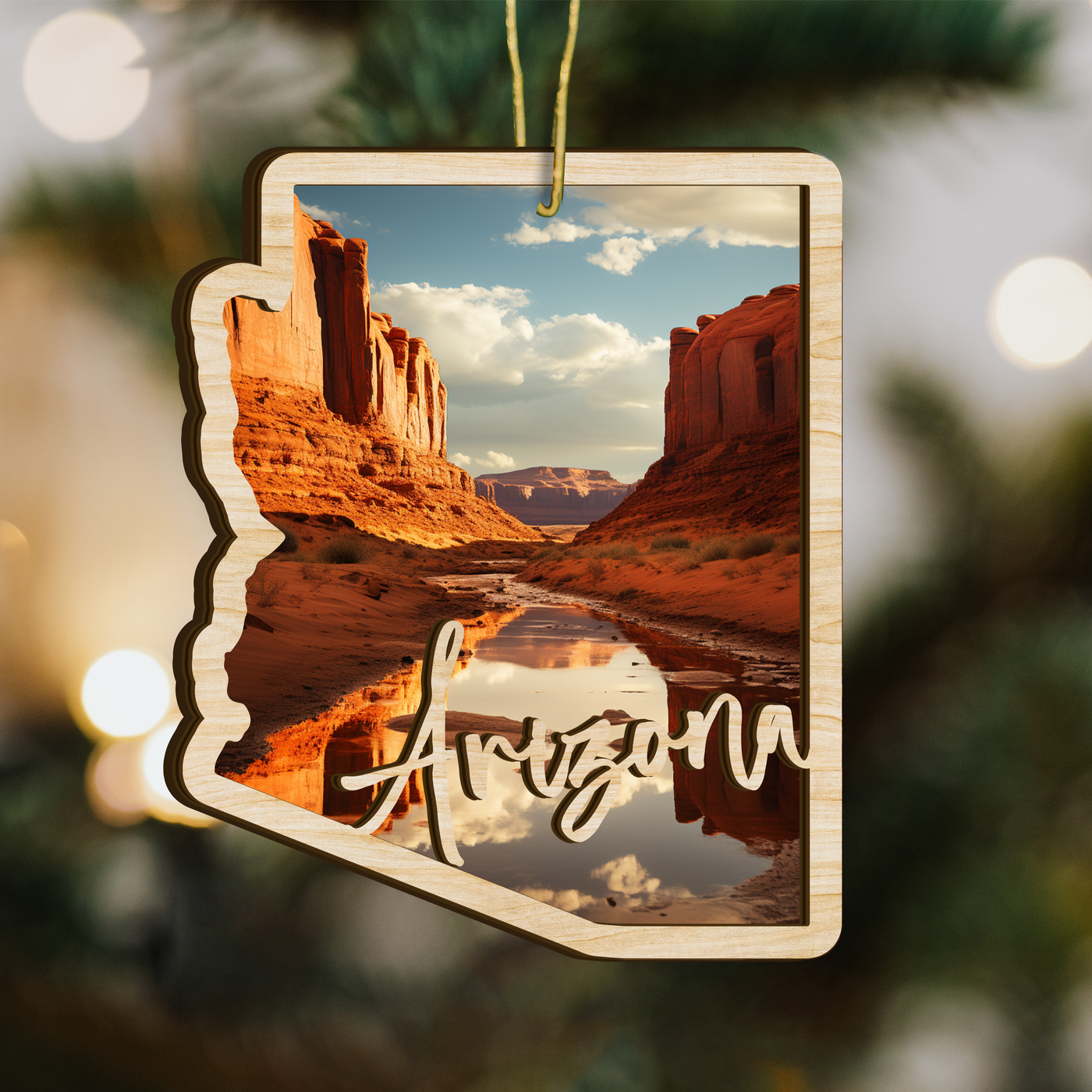 Arizona State Wood Ornament