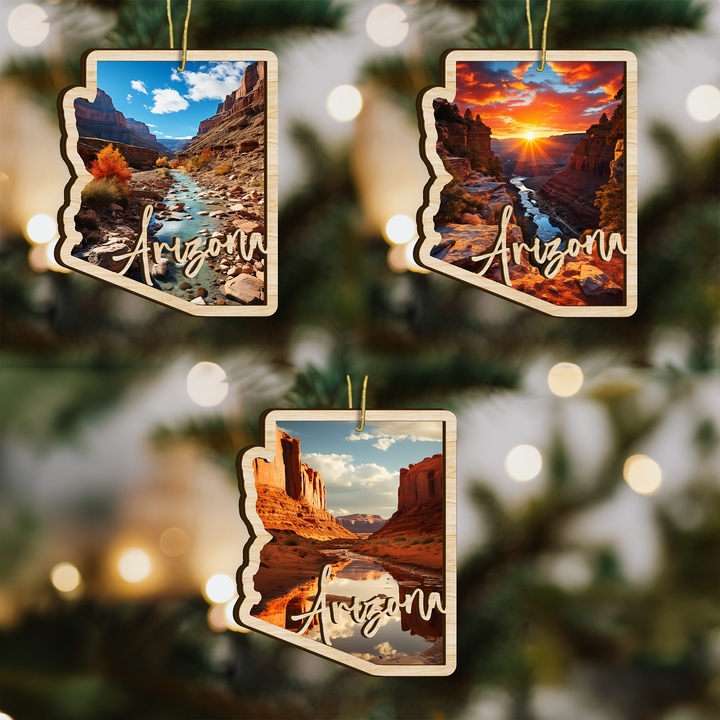 Arizona State Wood Ornament