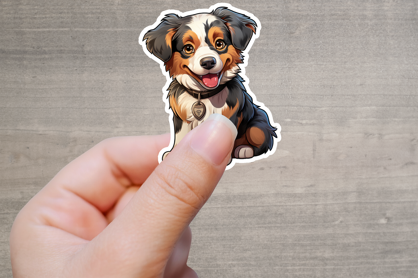 Australian Shepherd Puppy Vinyl Decal Sticker