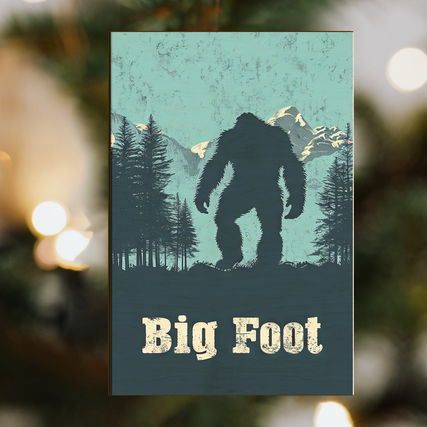 Big Foot Poster Style Wood Wall Art