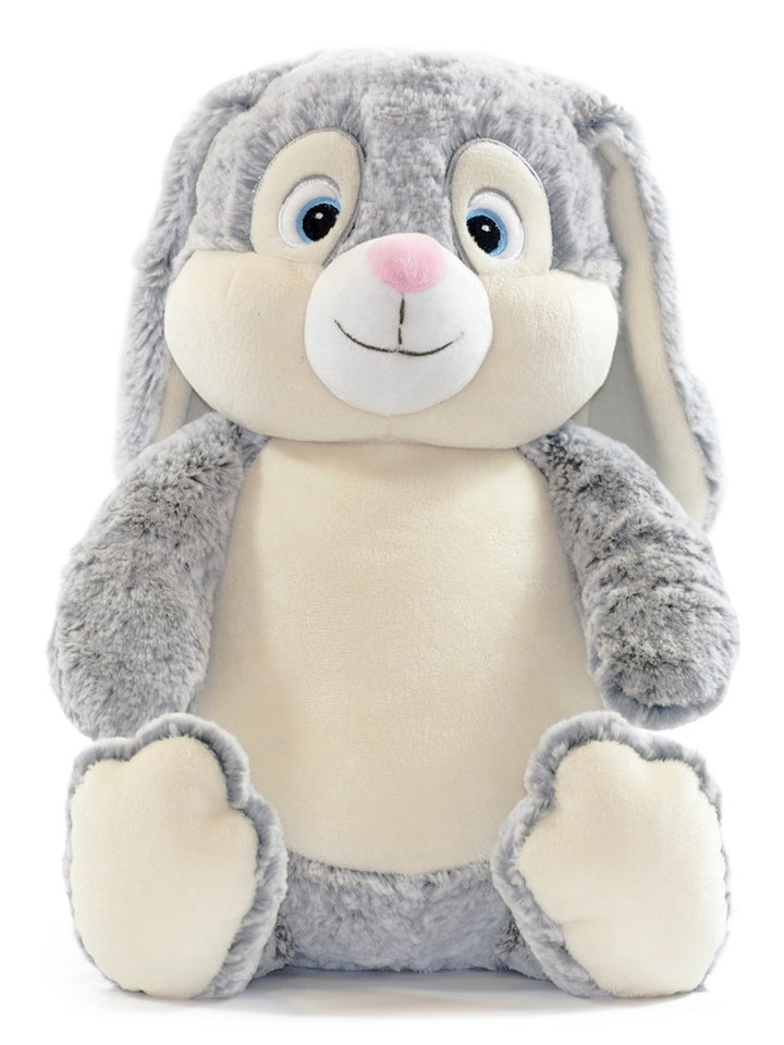 Grey Bunny Personalized Cubbie Plush
