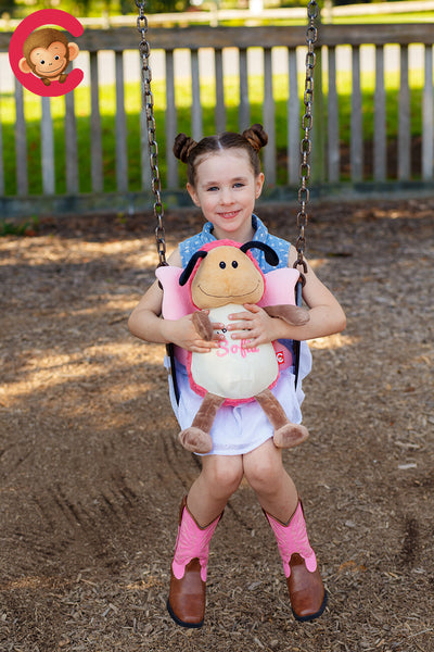 Pink Butterfly Personalized Cubbie Plush