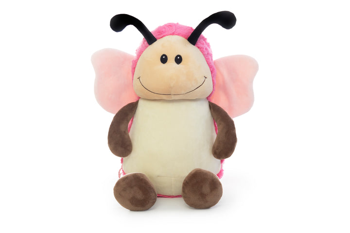 Pink Butterfly Personalized Cubbie Plush