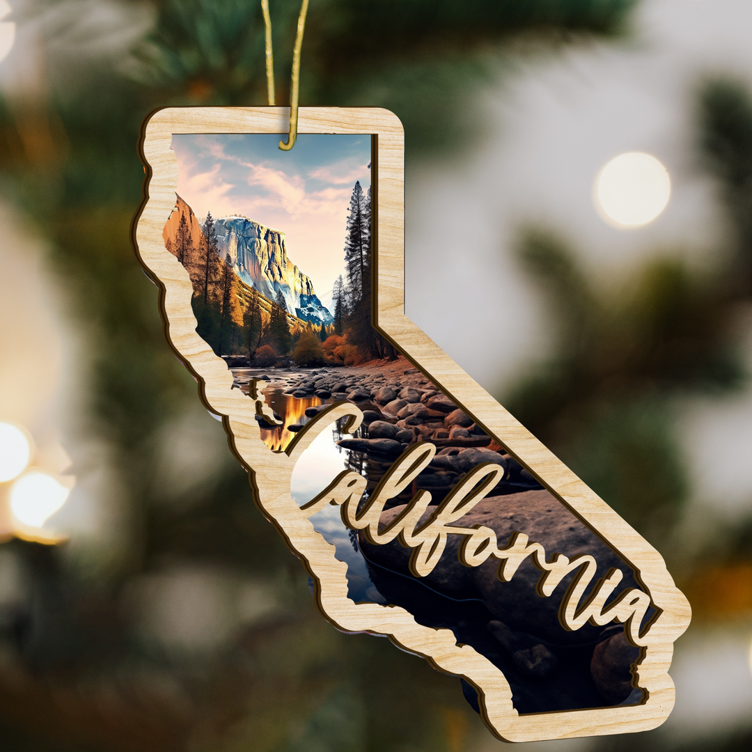 California State Wood Ornament