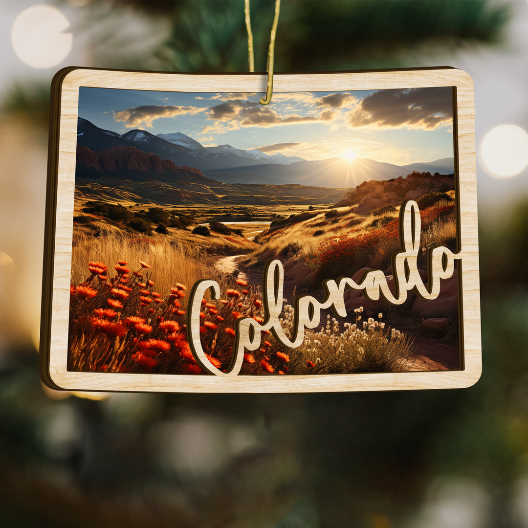 Colorado State Wood Ornament