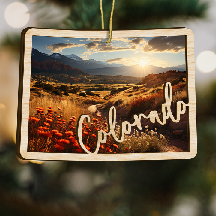 Colorado State Wood Ornament