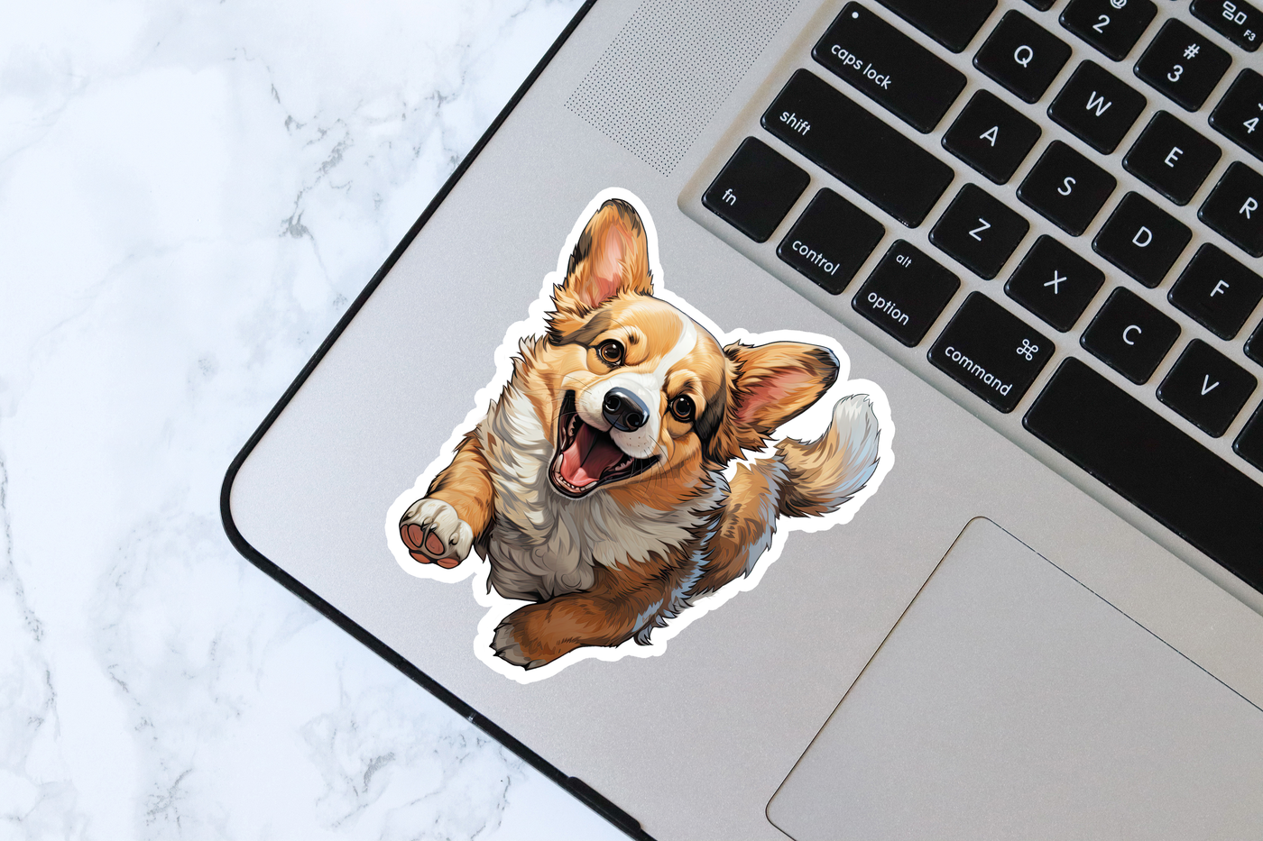 Happy Corgi Vinyl Decal Sticker