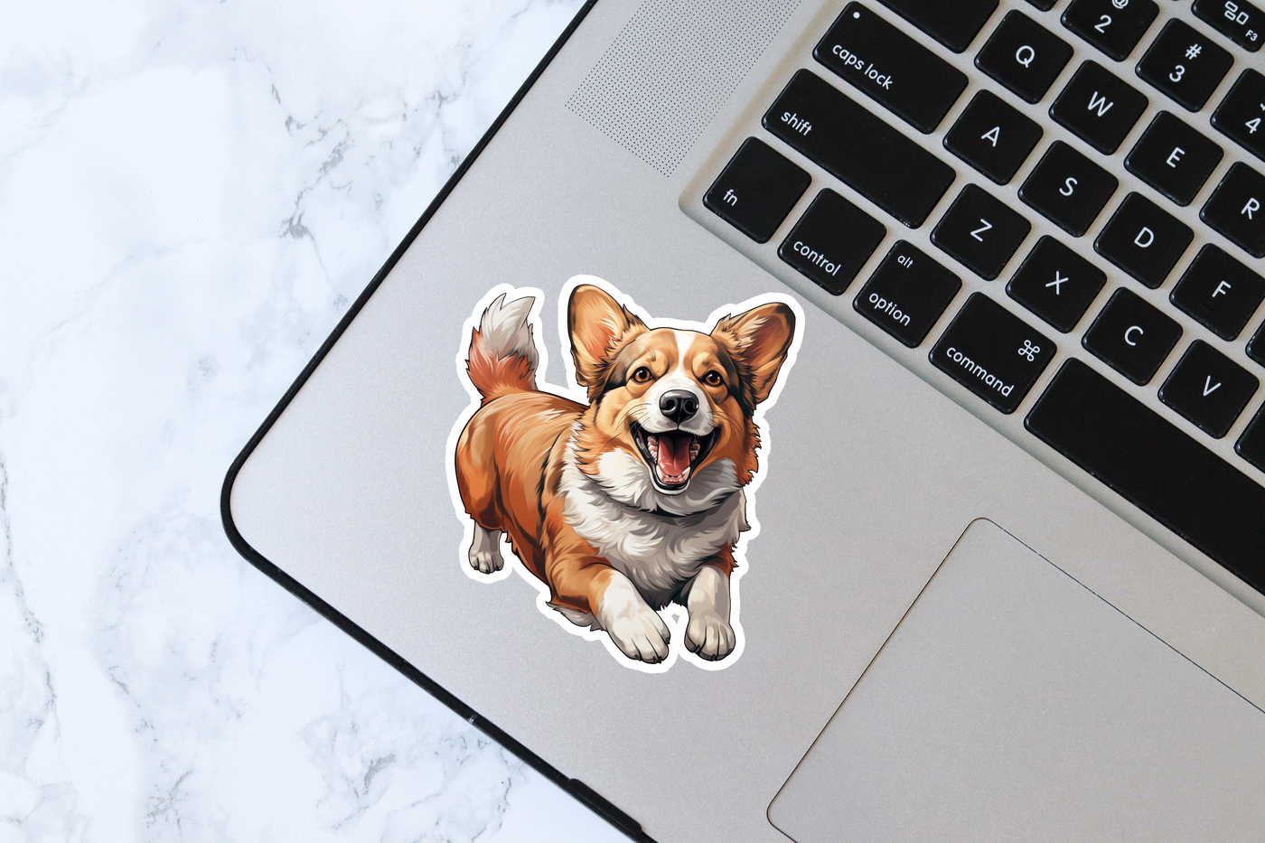 Happy Corgi Vinyl Decal Sticker