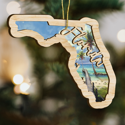 Florida State Wood Ornament