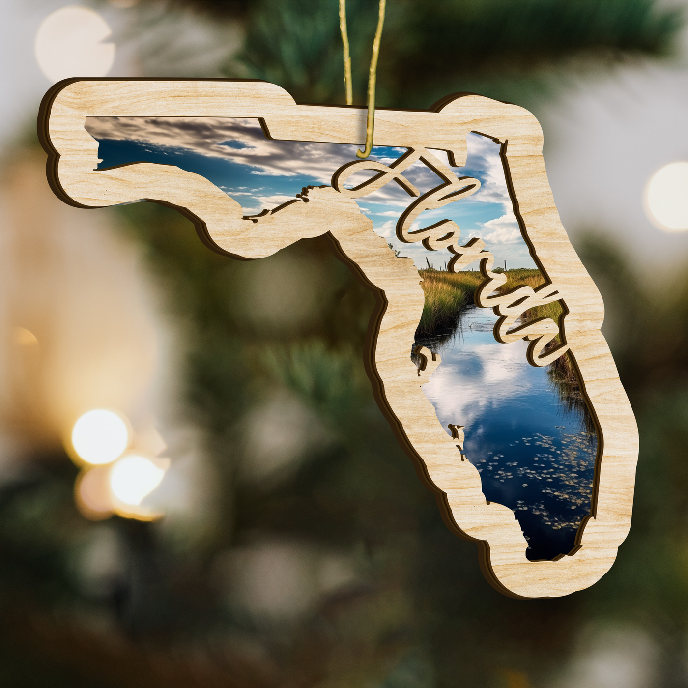 Florida State Wood Ornament