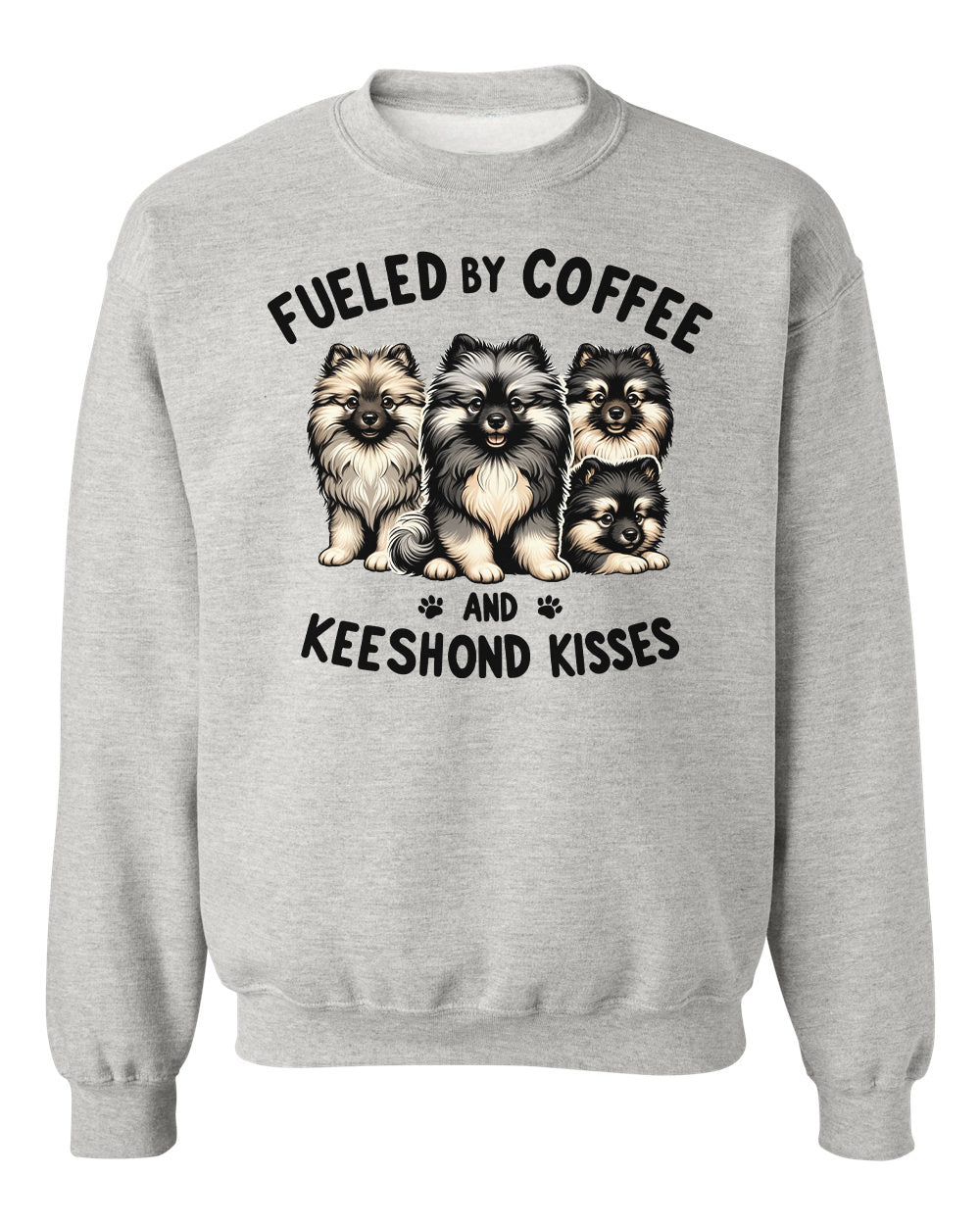 Fueled By Coffee and Keeshond Kisses Crewneck Sweatshirt