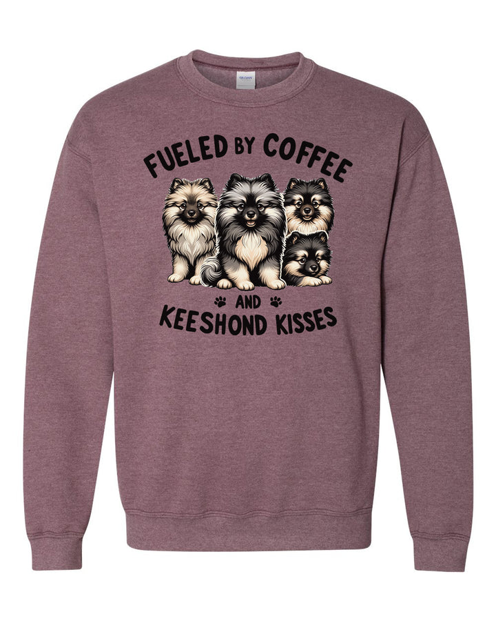 Fueled By Coffee and Keeshond Kisses Crewneck Sweatshirt