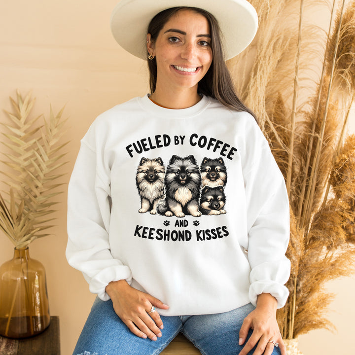 Fueled By Coffee and Keeshond Kisses Crewneck Sweatshirt