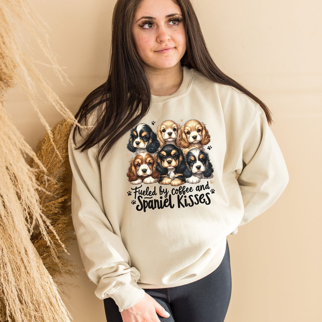 Fueled By Coffee And Spaniel Kisses Sweatshirt or T-Shirt V2