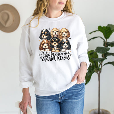 Fueled By Coffee And Spaniel Kisses Sweatshirt or T-Shirt V2