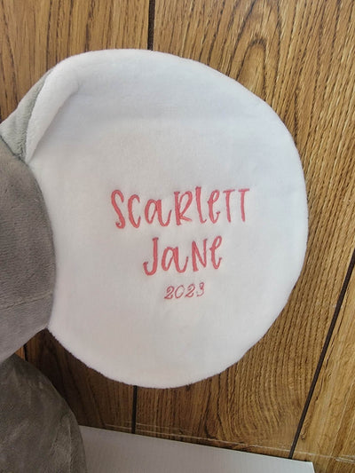 Personalized Birth Announcement Plush Elephant