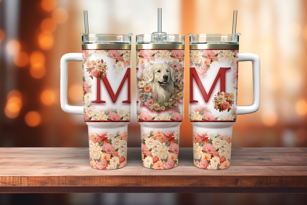 Dog Breed Mom 40oz Drink Tumbler