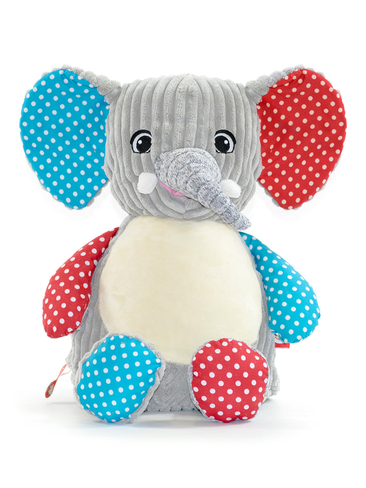 Harlequin Elephant Personalized Cubbie Plush