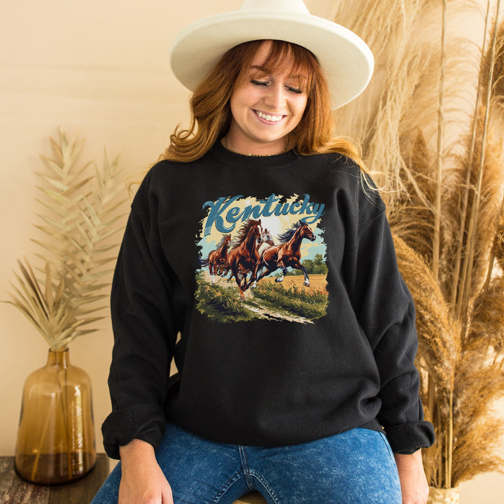 Kentucky Running Horses Sweatshirt or T-Shirt