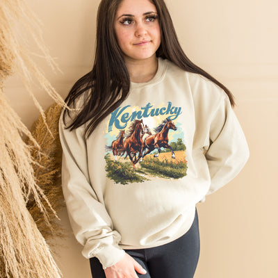 Kentucky Running Horses Sweatshirt or T-Shirt