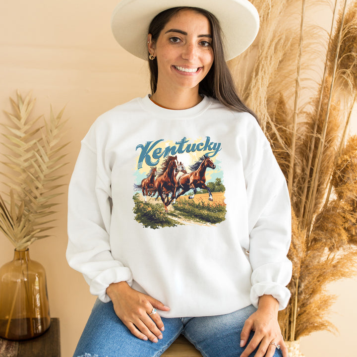 Kentucky Running Horses Sweatshirt or T-Shirt