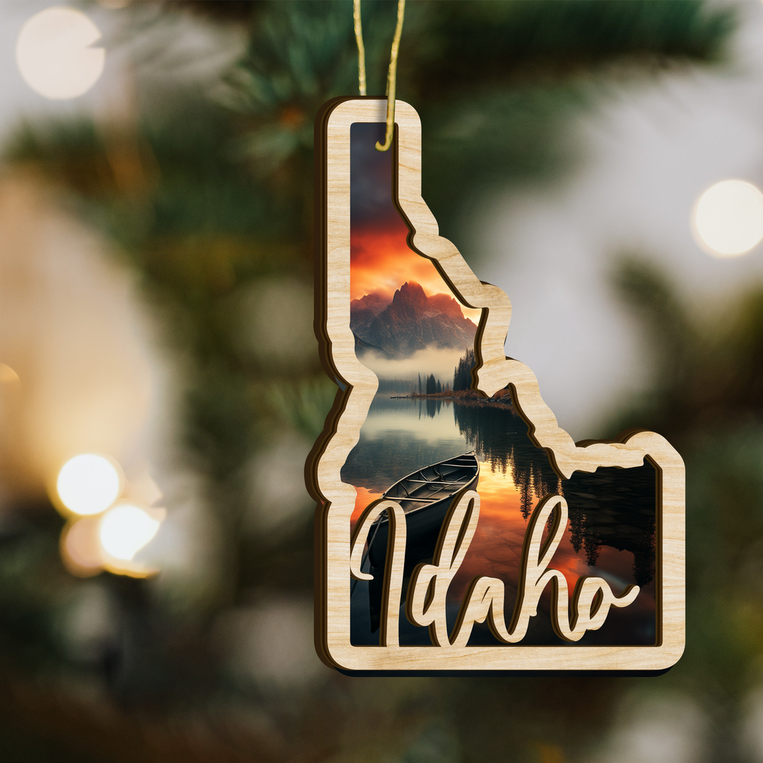 Idaho State Wood Ornament