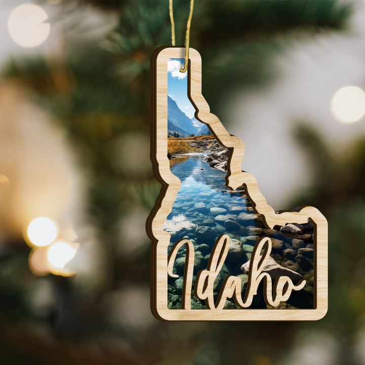 Idaho State Wood Ornament