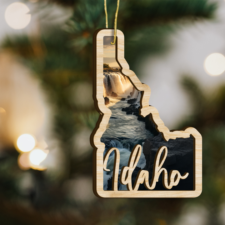 Idaho State Wood Ornament