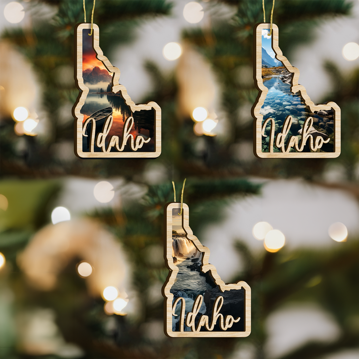 Idaho State Wood Ornament