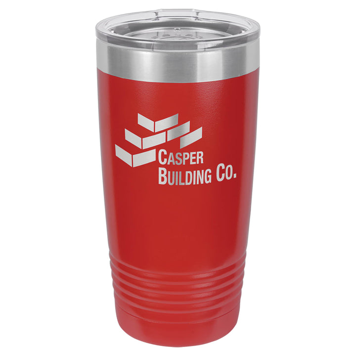 Custom laser engraved 20 oz Red tumbler - bulk