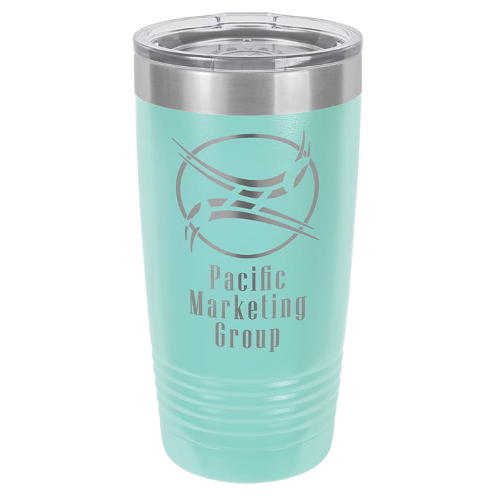 Custom laser engraved 20 oz Teal tumbler - bulk
