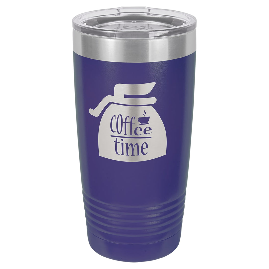 Custom laser engraved 20 oz Purple tumbler - bulk