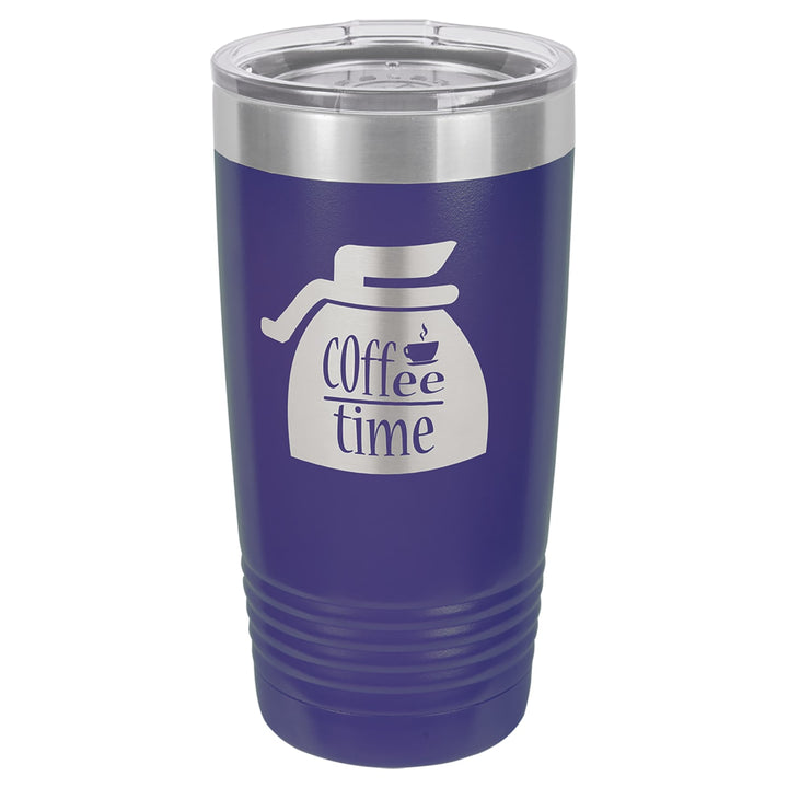 Custom laser engraved 20 oz Purple tumbler - bulk